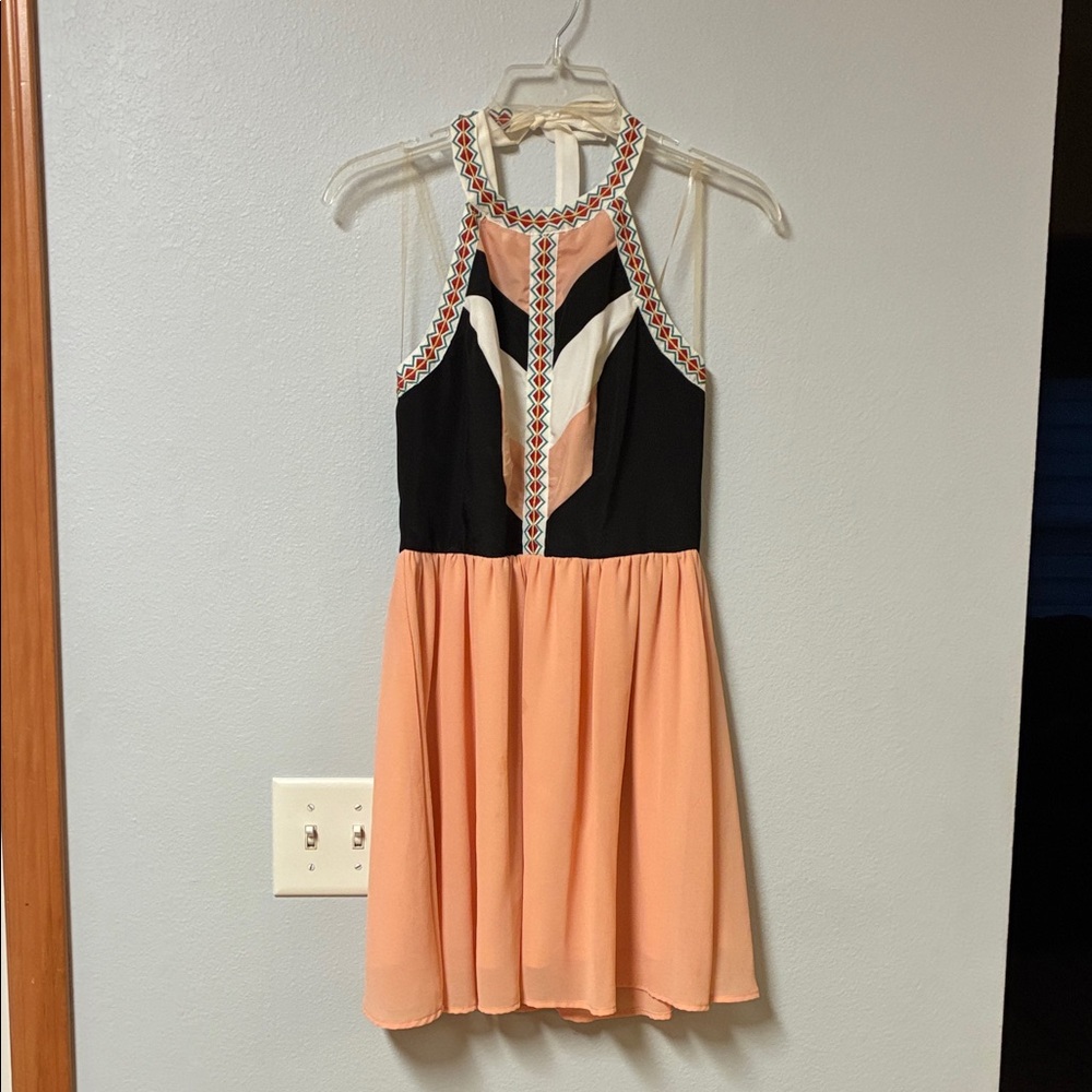 Gianni Bini Aztec Halter Mini Dress